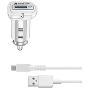 Cellular Line KIT_ Caricabatterie da auto 15W e cavo Usb Type-C 1mt Bianco