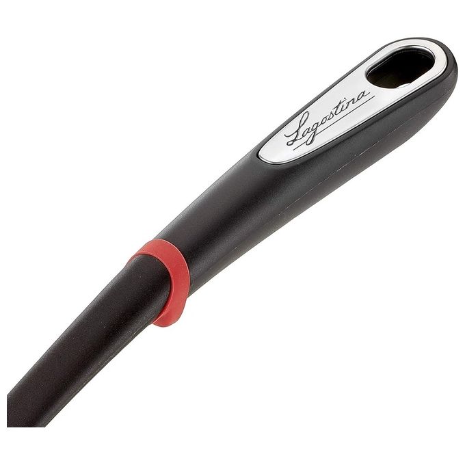 Lagostina Ingenio Smart Cucchiaione con Anello Antiscivolo Nero e Rosso
