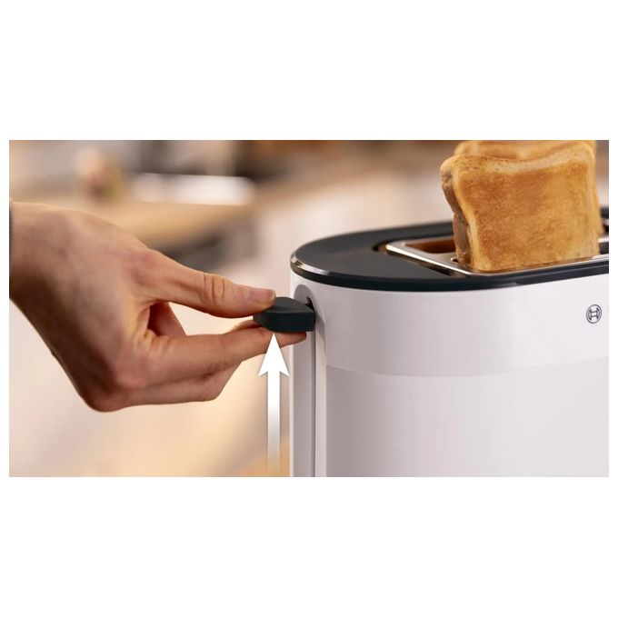 Bosch TAT2M121 MyMoment Tostapane 2 Fette 950 W Funzione Scongelamento e Riscaldamento Vassoio Raccoglibriciole Rimovibile colore Bianco