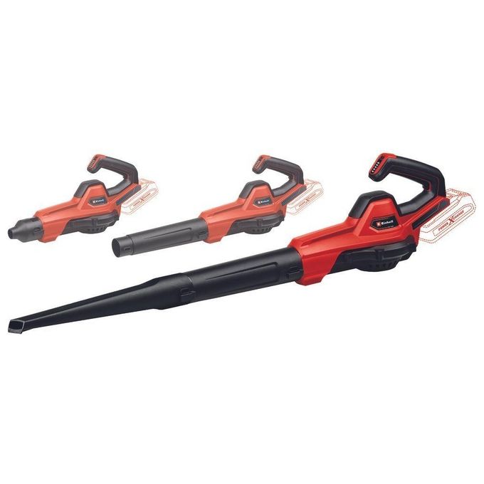 Einhell 3433542 GE-UB 18-250 Li E-Solo Soffiatore Universale a Batteria 18 V 250 km-h 3 Tubi Regolazione Giri con Display LED Impugnatura Soft-Grip Supporto a Parete colore Nero Arancione