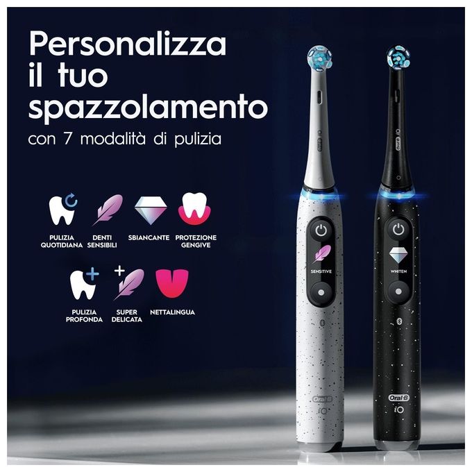 Oral-B IO SERIES 10 Spazzolino elettrico a vibrazione 7 modalita' autonomia 2 settimane colore Nero