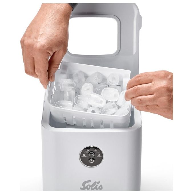 Solis 7611210979593 Ice Cube Express 851 Macchina per cubetti di ghiaccio portatile Produzione 12 kg-24h Potenza 120 W colore Bianco