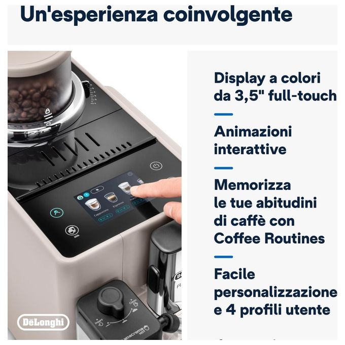 De'Longhi EXAM440.55.G Rivelia Macchina da caffe' Automatica 1,4 L 19 bar 1450 W Bean Switch LatteCrema Hot colore Grigio 16