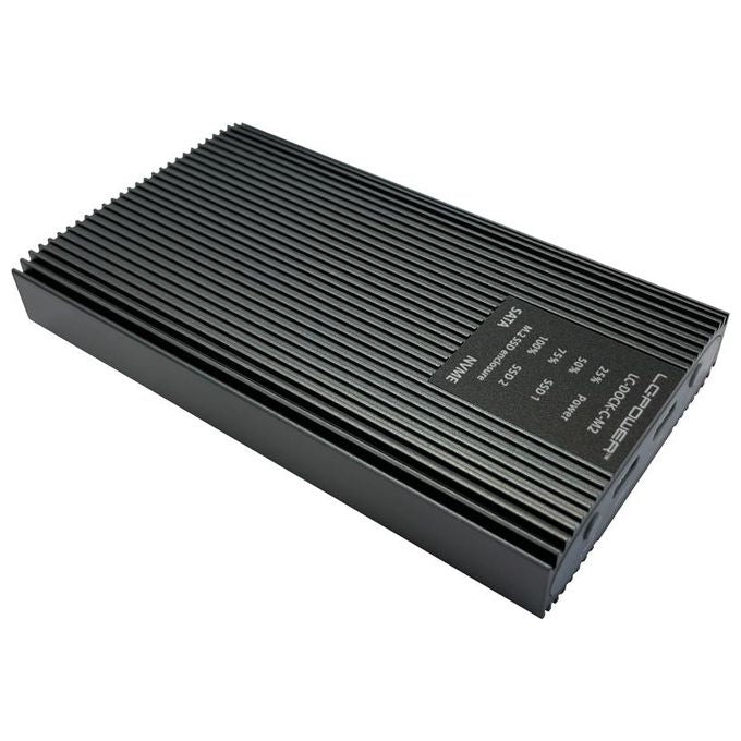 LC-Power LC-DOCK-C-M2 Stazione di Docking USB 3.2 per SSD M.2 NVMe e SATA 10 Gbps colore Grigio antracite