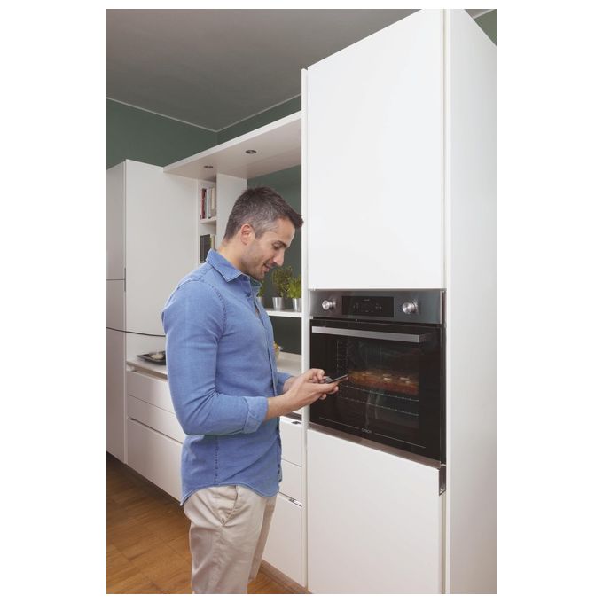 Candy FCP815X E0-E Forno Elettrico Multifunzione da Incasso Capacita' 70 Litri Classe energetica A+ 10 funzioni Wi-Fi + Bluetooth 60 cm Inox
