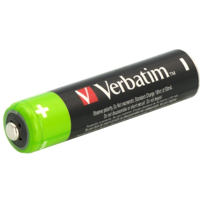 Verbatim Batteria Mono Splituso Mini Stilo AAA Nichel-Metallo Idruro (NiMH)