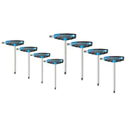 Gedore 3037371 DT 2142-008 Set chiavi a brugola piegate 8 pezzi in acciaio al vanadio 61CrSiV5 cromatizzato con impugnatura ergonomica 2C e punta sferica colore Nero
