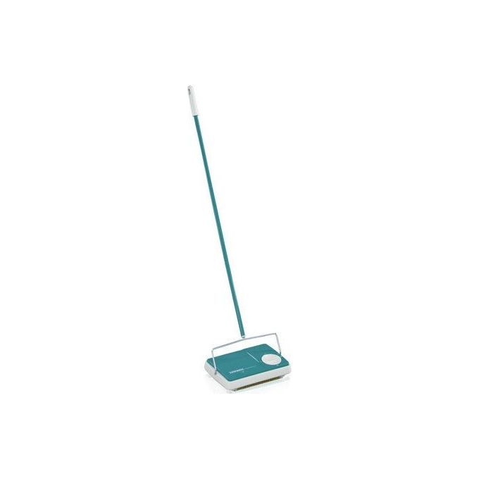 Leifheit 11700 Regulus Spazzatrice Meccanica per Tappeti con 3 Spazzole e Regolazione Altezza 22 cm colore Turchese