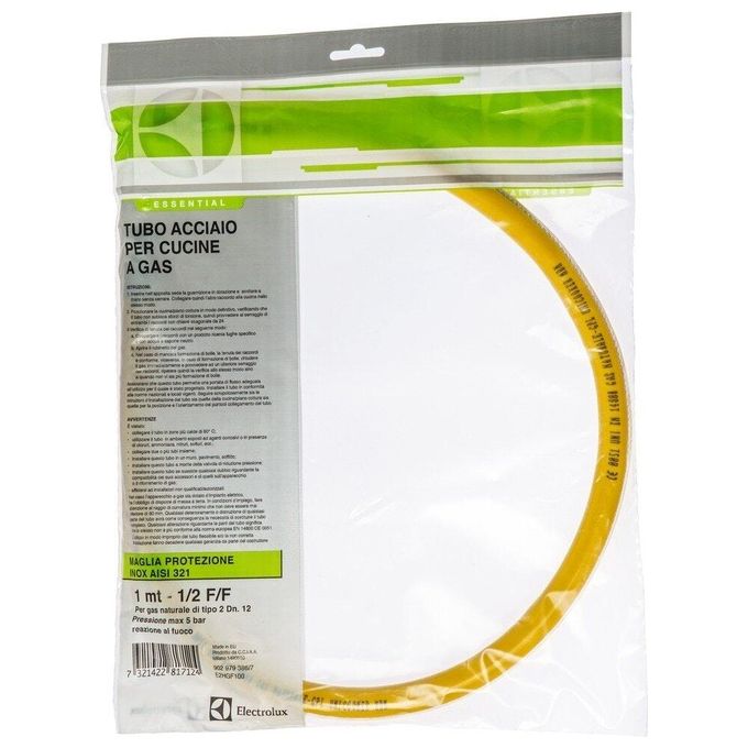 Electrolux E2HGF100 Tubo per Gas Metano 1mt En14800 1 2FF