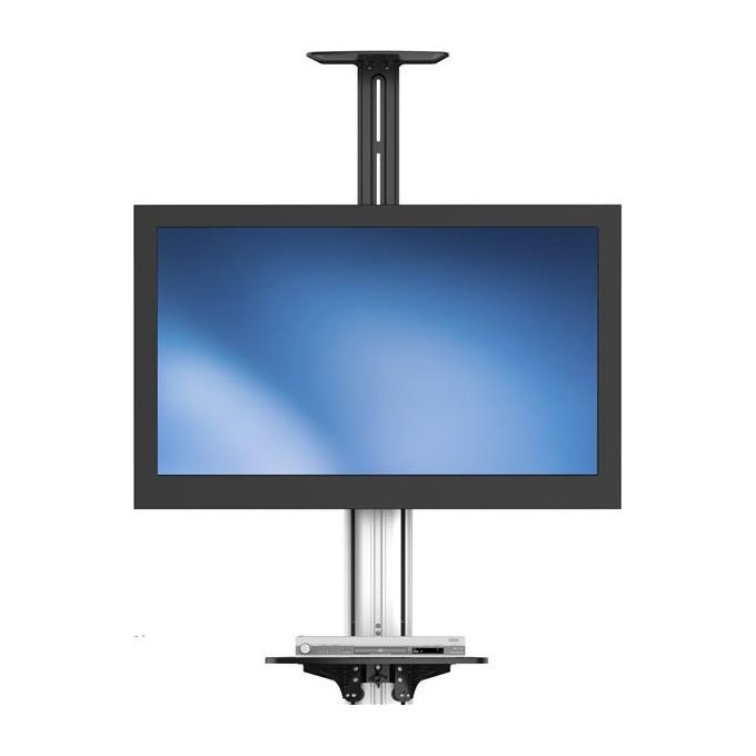 StarTech.com STNDMTV70 Carrello TV per Schermo da 32'' a 75'' Regolazione Altezza 1110-1510 mm Rotazione 90° Inclinazione -12° +5° con Mensola Multimediale colore Nero