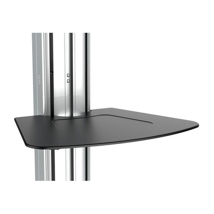 StarTech.com STNDMTV70 Carrello TV per Schermo da 32'' a 75'' Regolazione Altezza 1110-1510 mm Rotazione 90° Inclinazione -12° +5° con Mensola Multimediale colore Nero