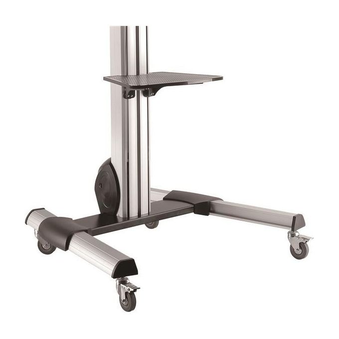 StarTech.com STNDMTV70 Carrello TV per Schermo da 32'' a 75'' Regolazione Altezza 1110-1510 mm Rotazione 90° Inclinazione -12° +5° con Mensola Multimediale colore Nero