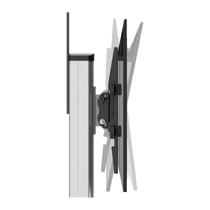 StarTech.com STNDMTV70 Carrello TV per Schermo da 32'' a 75'' Regolazione Altezza 1110-1510 mm Rotazione 90° Inclinazione -12° +5° con Mensola Multimediale colore Nero