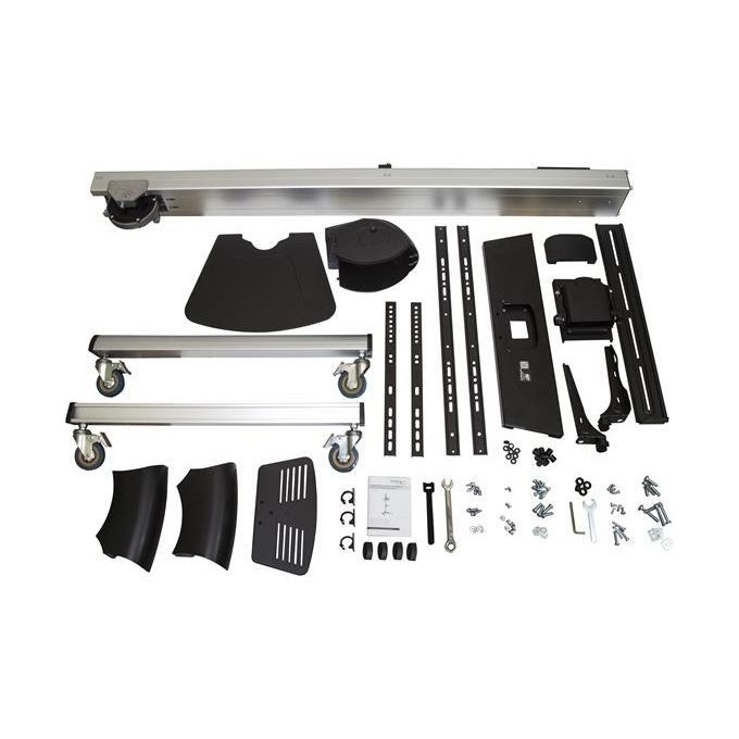 StarTech.com STNDMTV70 Carrello TV per Schermo da 32'' a 75'' Regolazione Altezza 1110-1510 mm Rotazione 90° Inclinazione -12° +5° con Mensola Multimediale colore Nero
