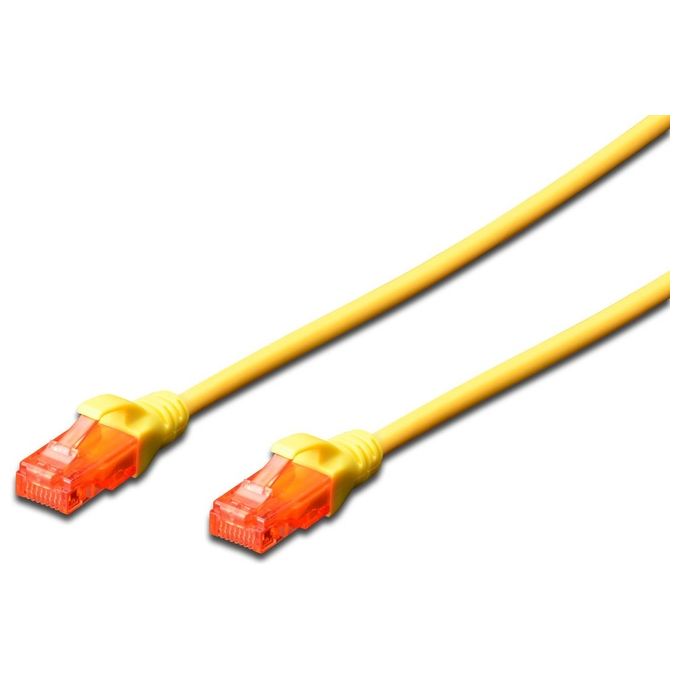 Digitus cavo rete utp cat. 6 non schermato lszh mt. 0,5 giallo