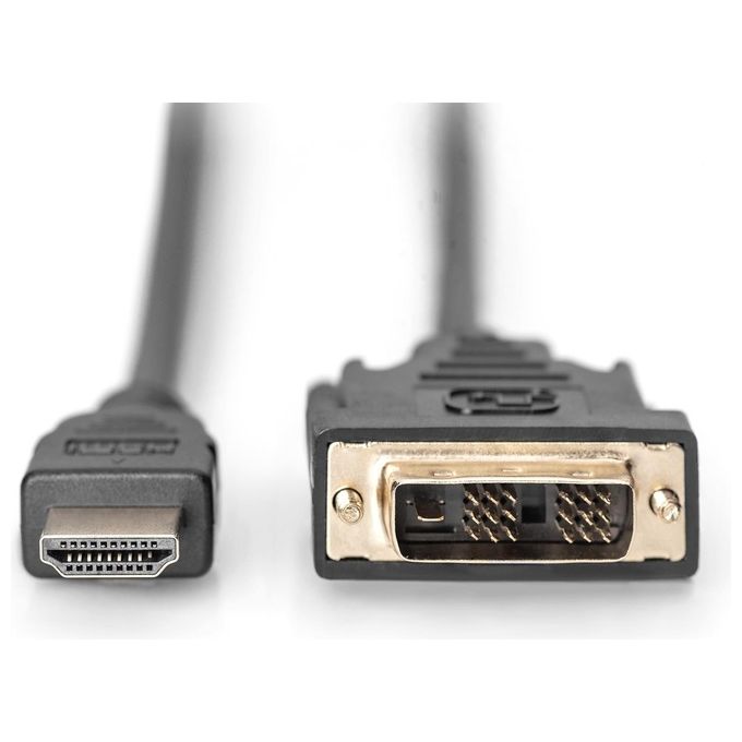 Digitus DB-330300-020-S Cavo HDMI DVI-D Single Link Full HD 1080p 2m colore Nero