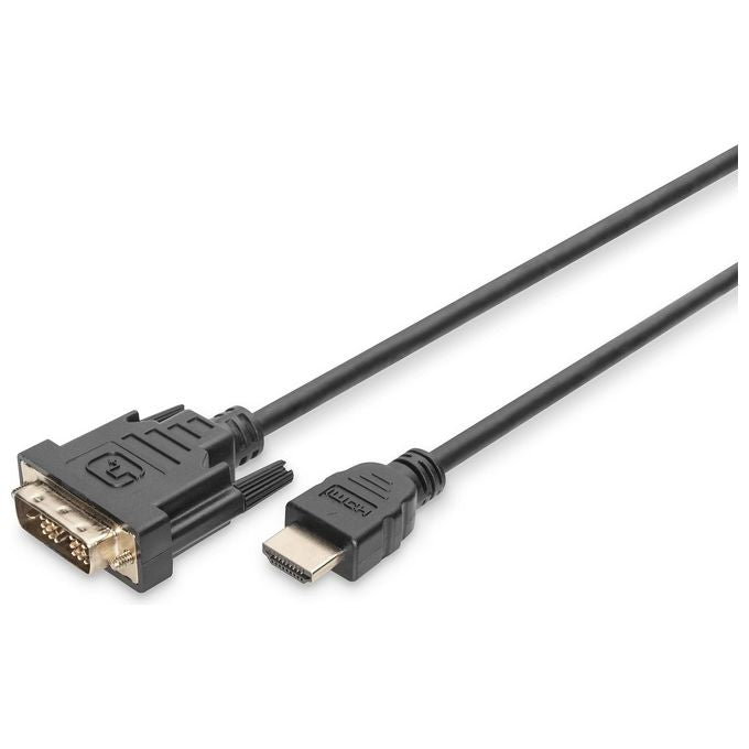 Digitus DB-330300-020-S Cavo HDMI DVI-D Single Link Full HD 1080p 2m colore Nero