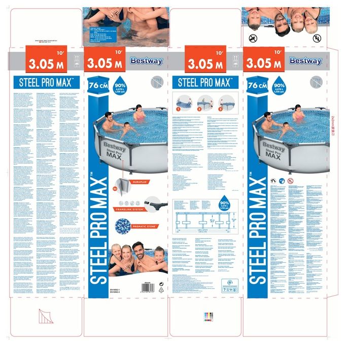 Bestway 56406 Piscina Steel Pro Max Frame Tonda 305X76 cm