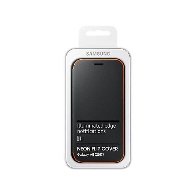 Samsung neon flip Cover Black a5 2017