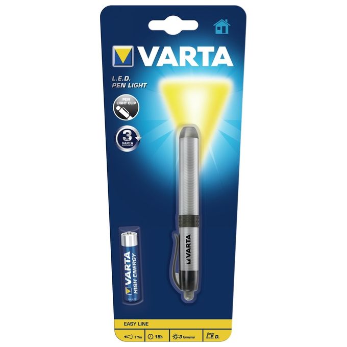 VARTA Penlight a Led Torcia Compacta per Illuminazione da Esterno e da Lavoro con Tecnologia Avanzata e Design Ergonomico