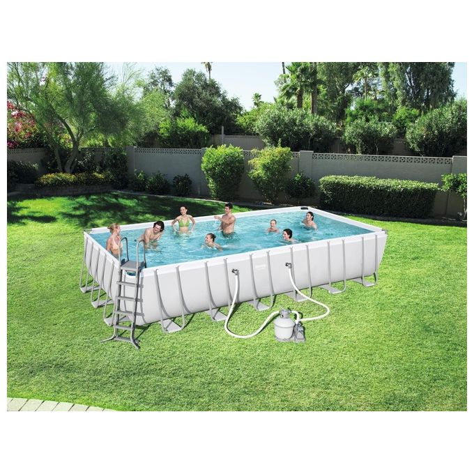 Bestway 56475 Piscina Steel Rettangolare Filtro J5 732X366 H 132