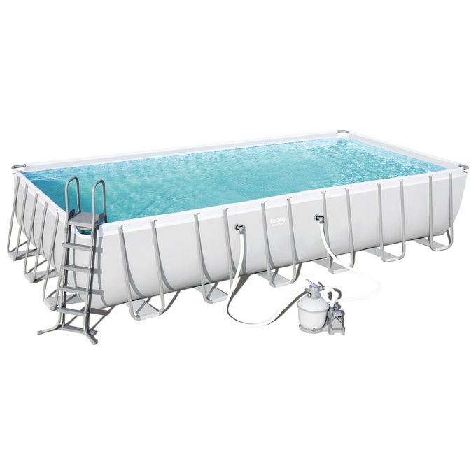 Bestway 56475 Piscina Steel Rettangolare Filtro J5 732X366 H 132