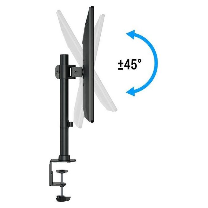 Nilox Supporto da Tavolo ad Altezza Regolabile Vesa 75 100 con Morsetto