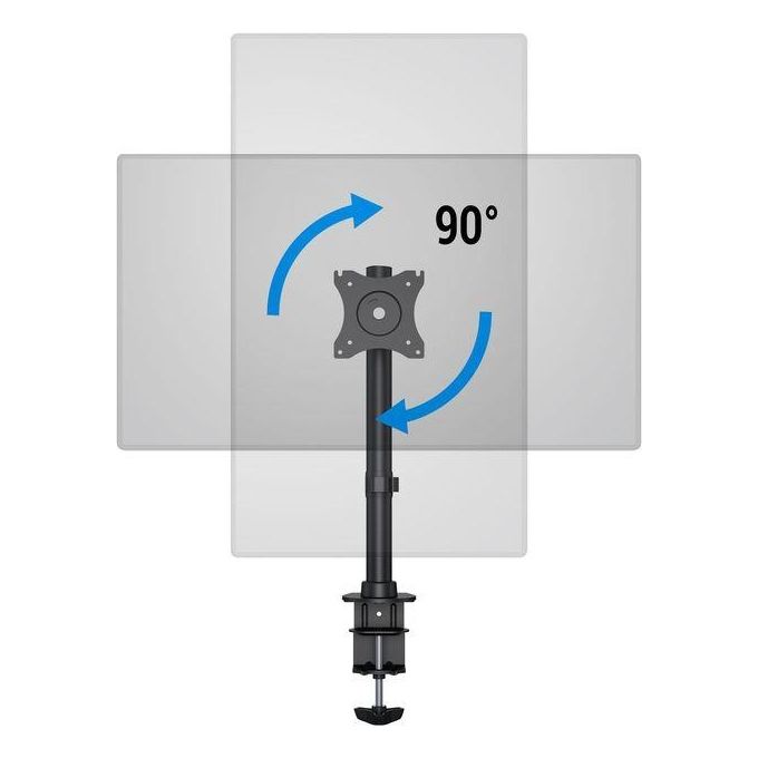 Nilox Supporto da Tavolo ad Altezza Regolabile Vesa 75 100 con Morsetto