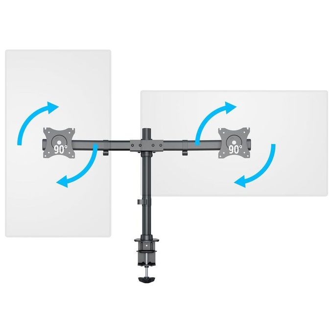 Nilox MB3309 Supporto da Tavolo 2x1 con Morsetto