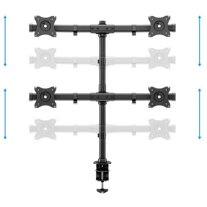 Nilox MB3316 Supporto da Tavolo 2x2 con Morsetto