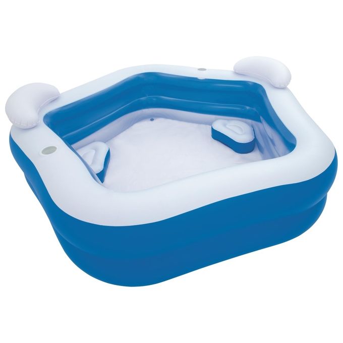 Bestway 54153 Piscina Gonfiabile Fuori Terra Family Pentagono 2 Anelli 575 L 213x206x69 cm colore Multicolore
