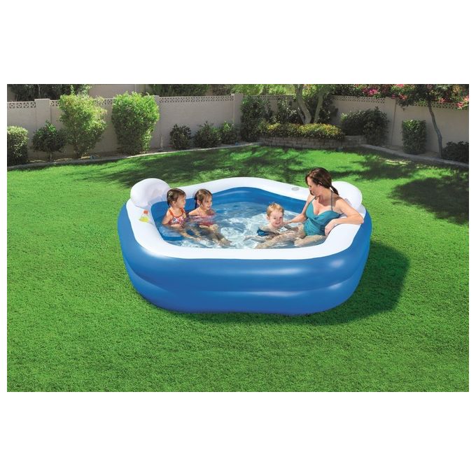 Bestway 54153 Piscina Gonfiabile Fuori Terra Family Pentagono 2 Anelli 575 L 213x206x69 cm colore Multicolore