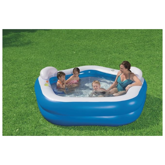 Bestway 54153 Piscina Gonfiabile Fuori Terra Family Pentagono 2 Anelli 575 L 213x206x69 cm colore Multicolore