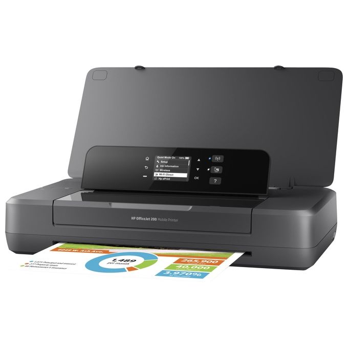 HP CZ993A OfficeJet 200 Stampante Portatile Inkjet A4 Wi-Fi USB 10 ppm 1200 dpi 128 MB colore Nero