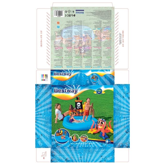 Bestway Piscinetta per Bambini Nave Pirati 2 Anni+