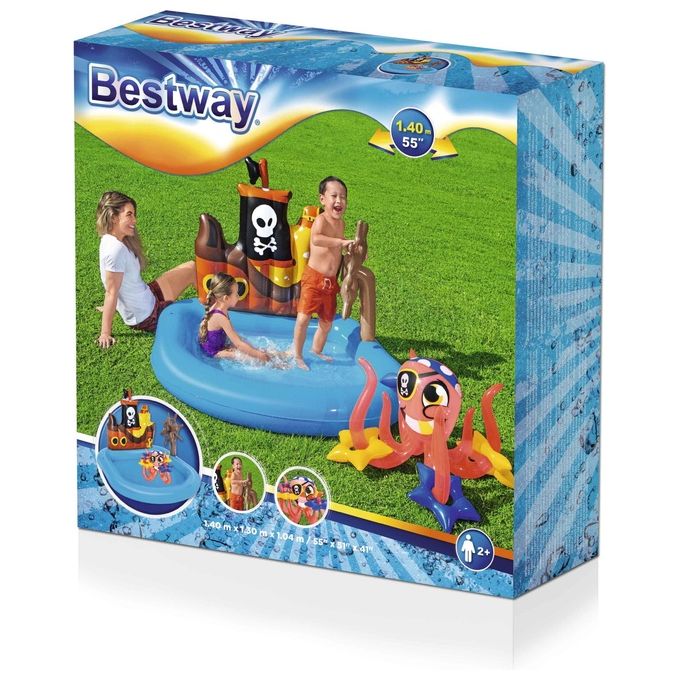 Bestway Piscinetta per Bambini Nave Pirati 2 Anni+