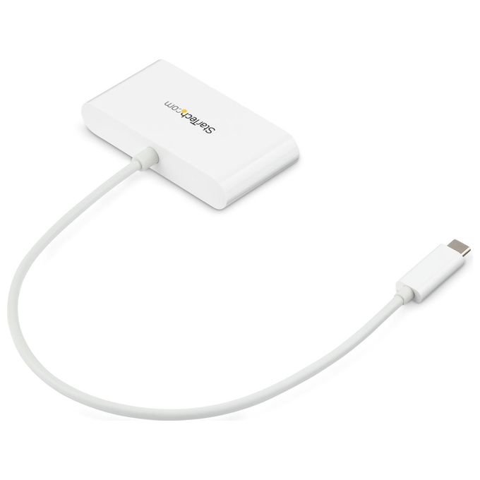 Startech Hub USB 3.0 a 3 porte con Gigabit Ethernet - USB-C a 3x USB-A - Bianco