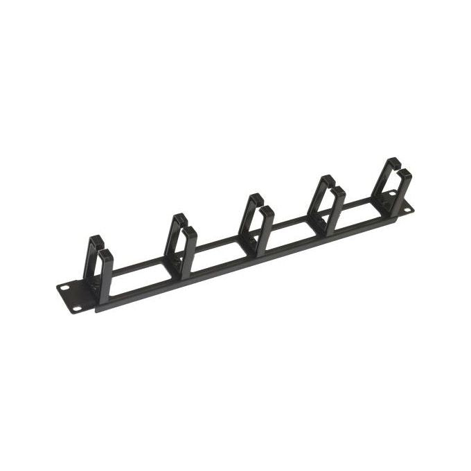 Link listello guidacavi per armadi 19'' 1 unita' 5 anelli colore nero in metallo