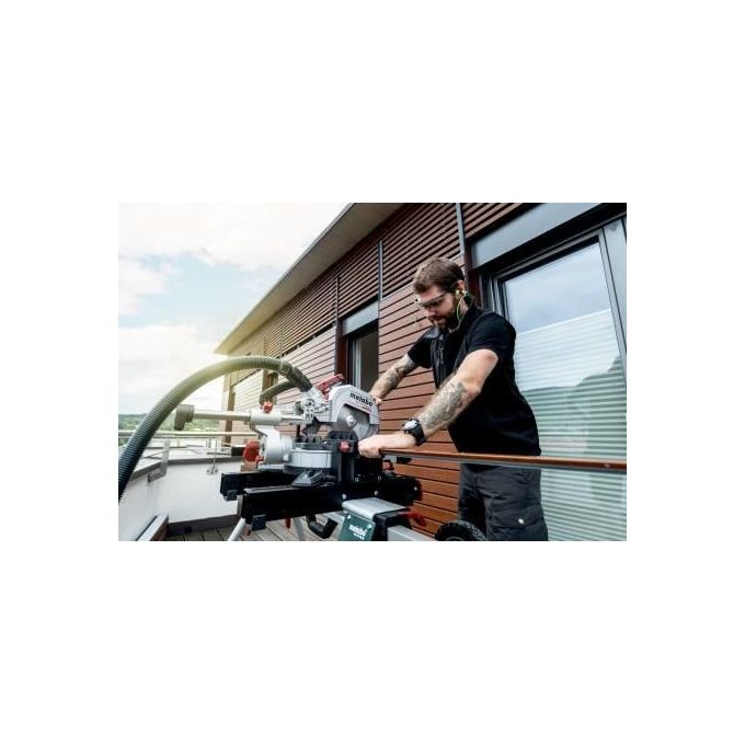 Metabo 614216650 Troncatrice a Batteria KGS 18 LTX BL 216 Motore Brushless 18V 2x5,2 Ah con Funzione di Trazione e Lama 216 mm colore Nero