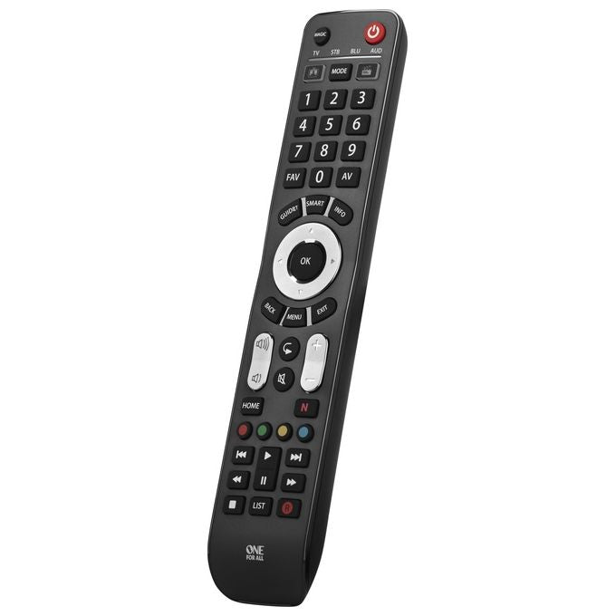 One For All URC7145 Evolve 4 Telecomando Universale 4 Dispositivi Smart TV IR Wireless colore Nero