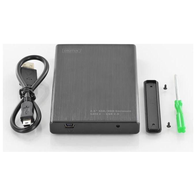 Digitus box esterno usb 2.0 per hdd-ssd 2,5 sata i-ii
