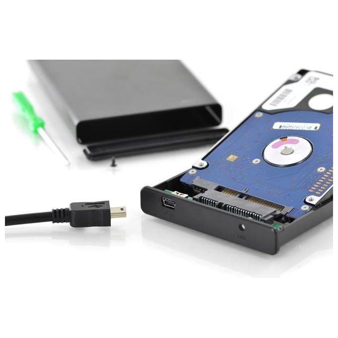 Digitus box esterno usb 2.0 per hdd-ssd 2,5 sata i-ii