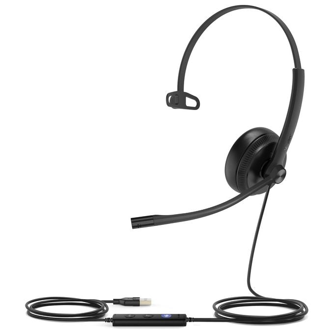Yealink 1308014 UH34 Cuffia USB Monofonica con Microfono Certificata Microsoft Teams colore Nero