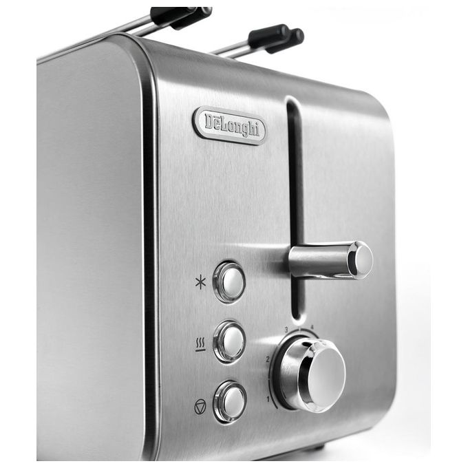 DeLonghi CTX2203 Tostapane a 2 Scomparti Potenza 550 W Acciaio Inox