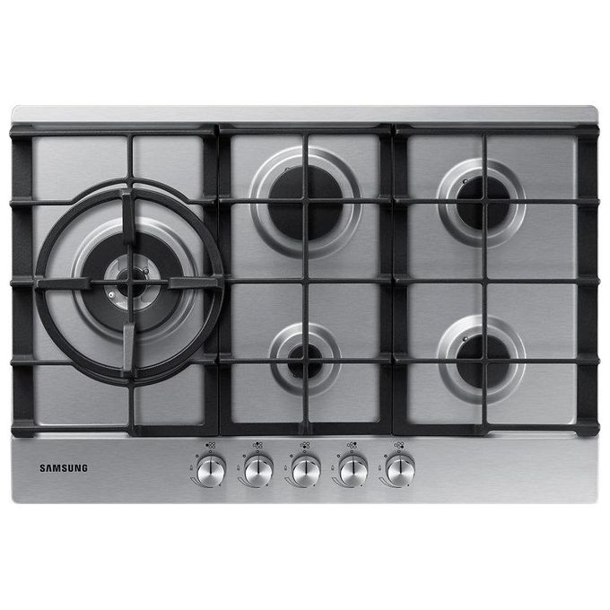 Samsung NA75J3030AS Piano Cottura a Gas 5 Zone  Griglia in Ghisa 60 cm Acciaio Inox