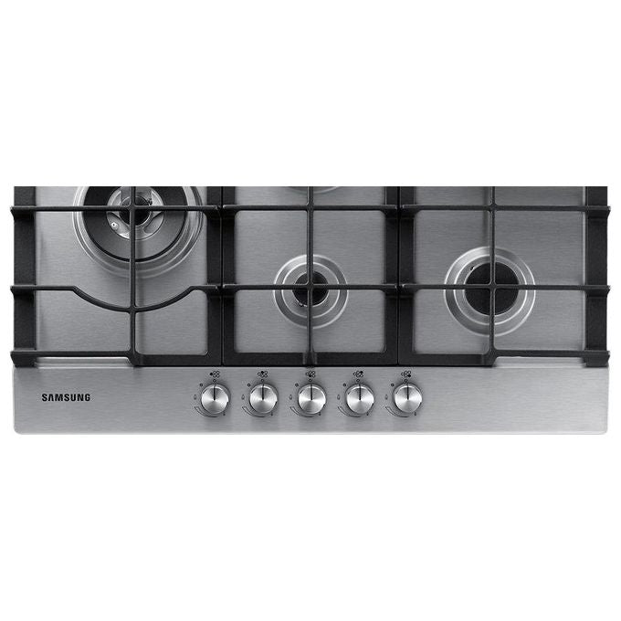 Samsung NA75J3030AS Piano Cottura a Gas 5 Zone  Griglia in Ghisa 60 cm Acciaio Inox