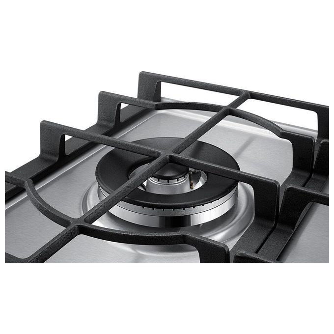 Samsung NA75J3030AS Piano Cottura a Gas 5 Zone  Griglia in Ghisa 60 cm Acciaio Inox