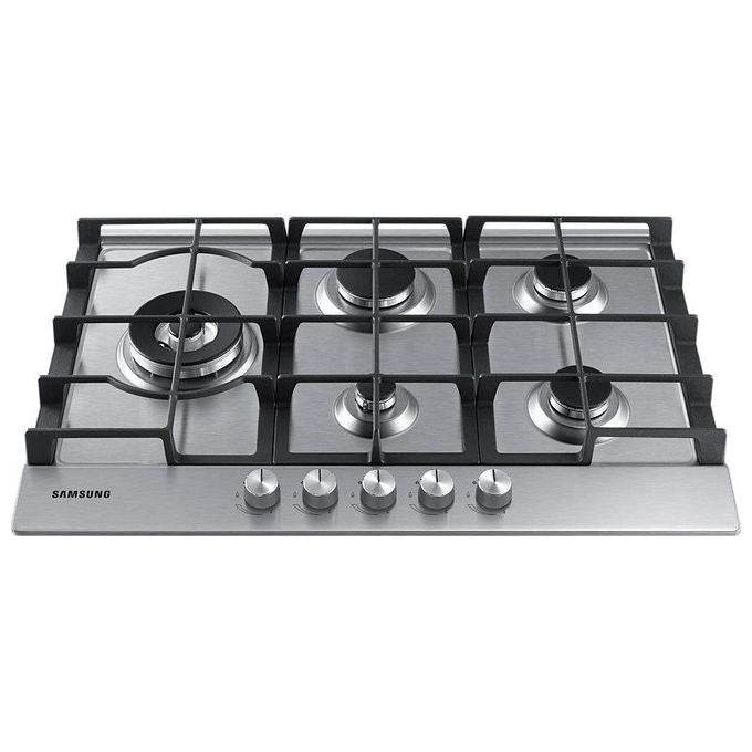 Samsung NA75J3030AS Piano Cottura a Gas 5 Zone  Griglia in Ghisa 60 cm Acciaio Inox