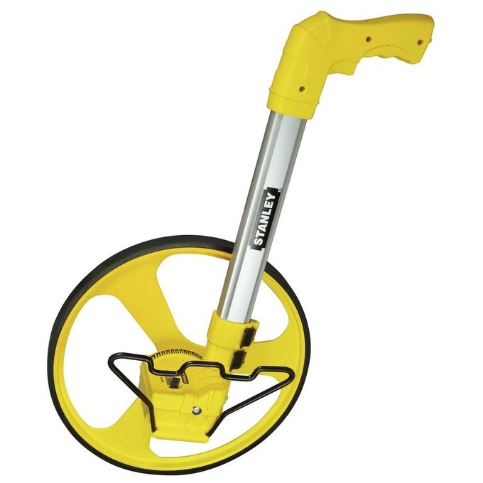 Stanley 1-77-174 Ruota di Misurazione Professionale Contatore 5 Cifre Diametro Ruota 318 mm Materiale Alluminio e Gomma colore Giallo