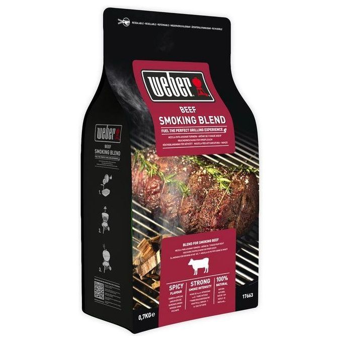Weber 17663 Affumicatura Beef 700gr Nero